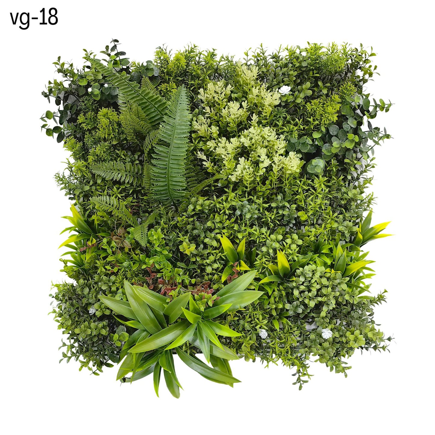 Meadow Nest - Set of Three Artificial Living Wall Panels - 50cm x 50cm Each