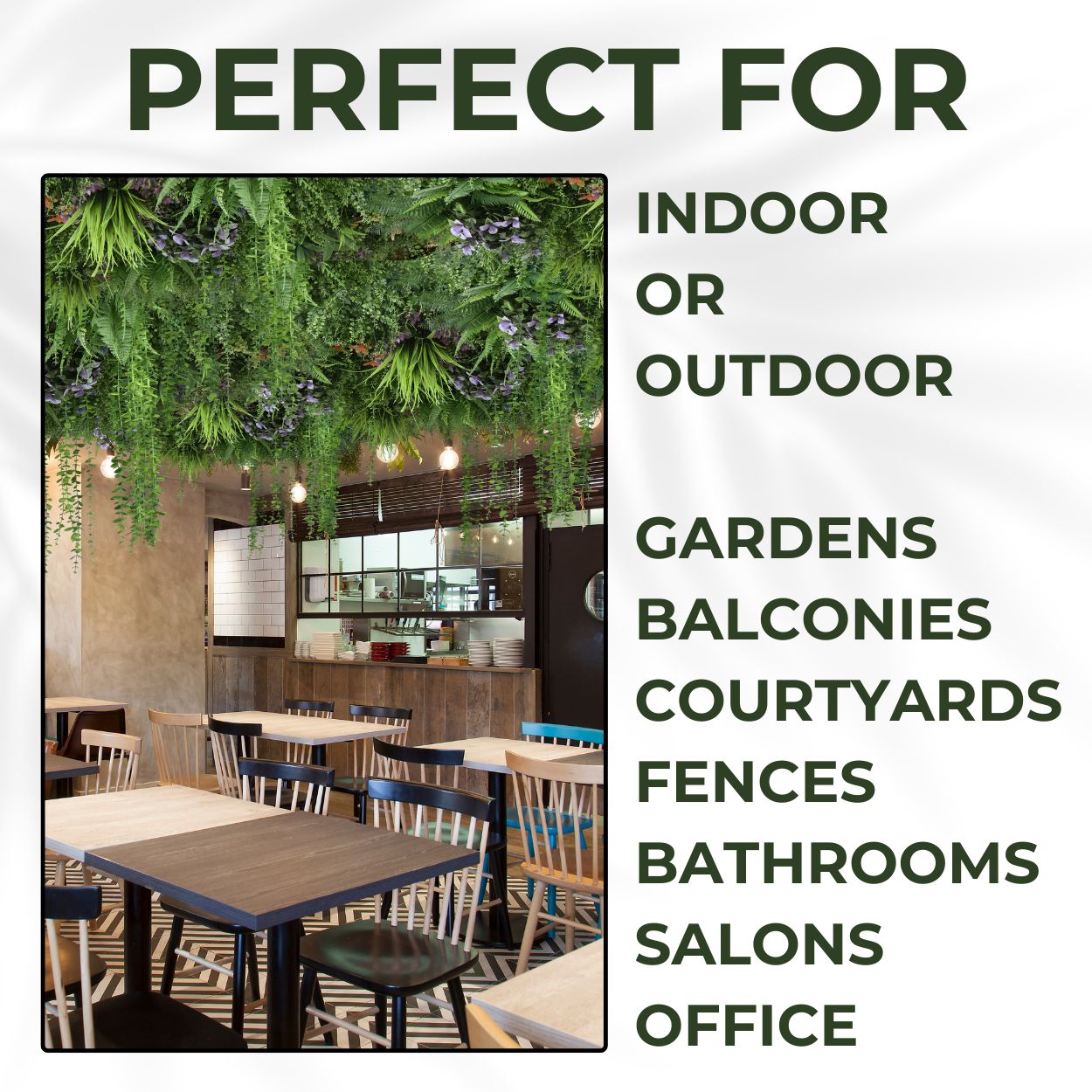 Wildgrove - Artificial Living Wall Panel - 1m x 1m