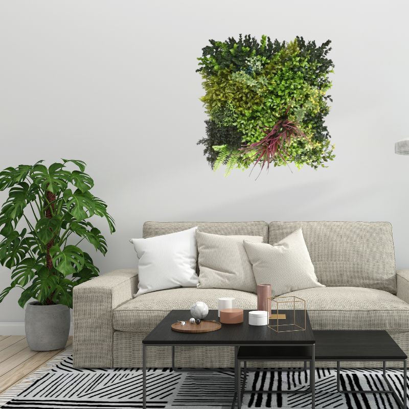 Purple Strand - Artificial Living Wall Panel - 50cm x 50cm