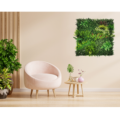 Lush Lonsdale - Artificial Living Wall Panel - 1m x 1m