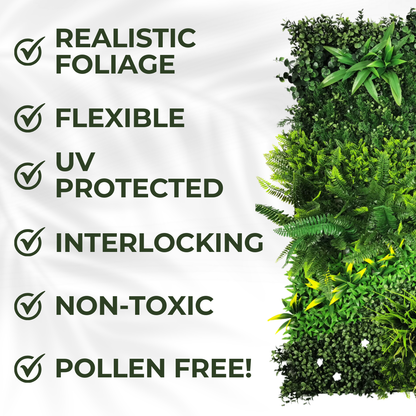 Lush Lonsdale - Artificial Living Wall Panel - 1m x 1m