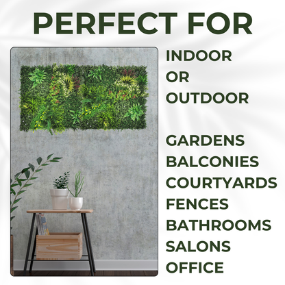 Lush Lonsdale - Artificial Living Wall Panel - 1m x 1m