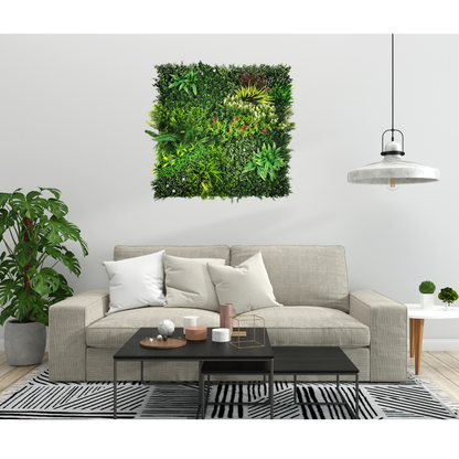 Lush Lonsdale - Artificial Living Wall Panel - 1m x 1m
