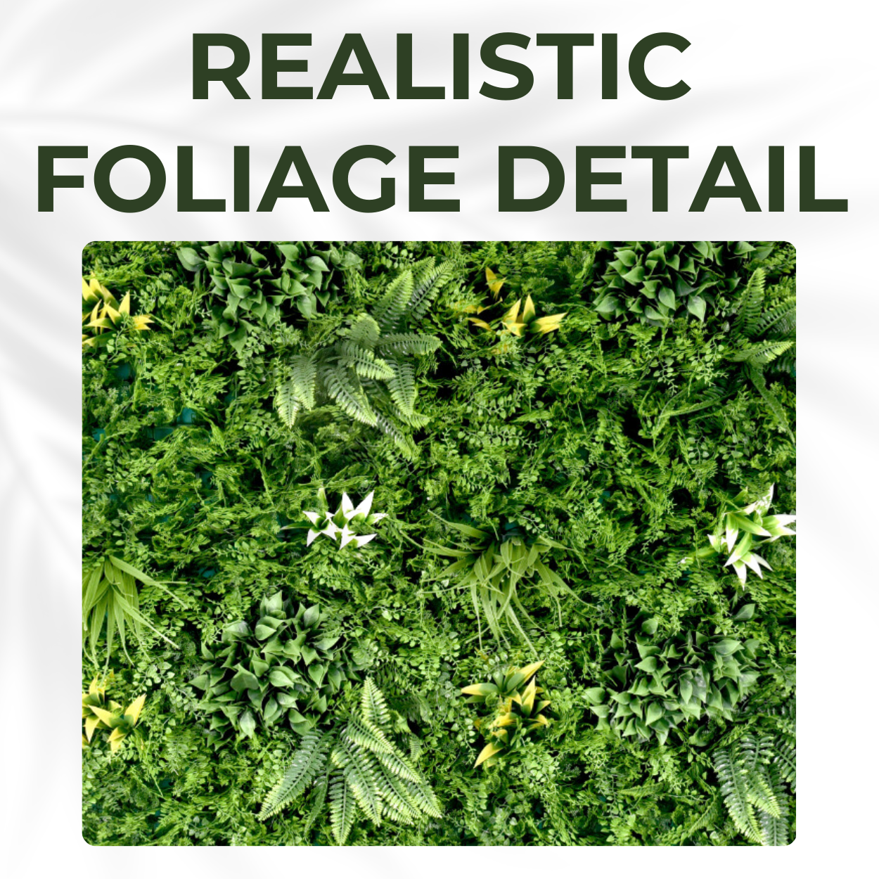 Beacon Fern - Artificial Living Wall Panel - 1m x 1m