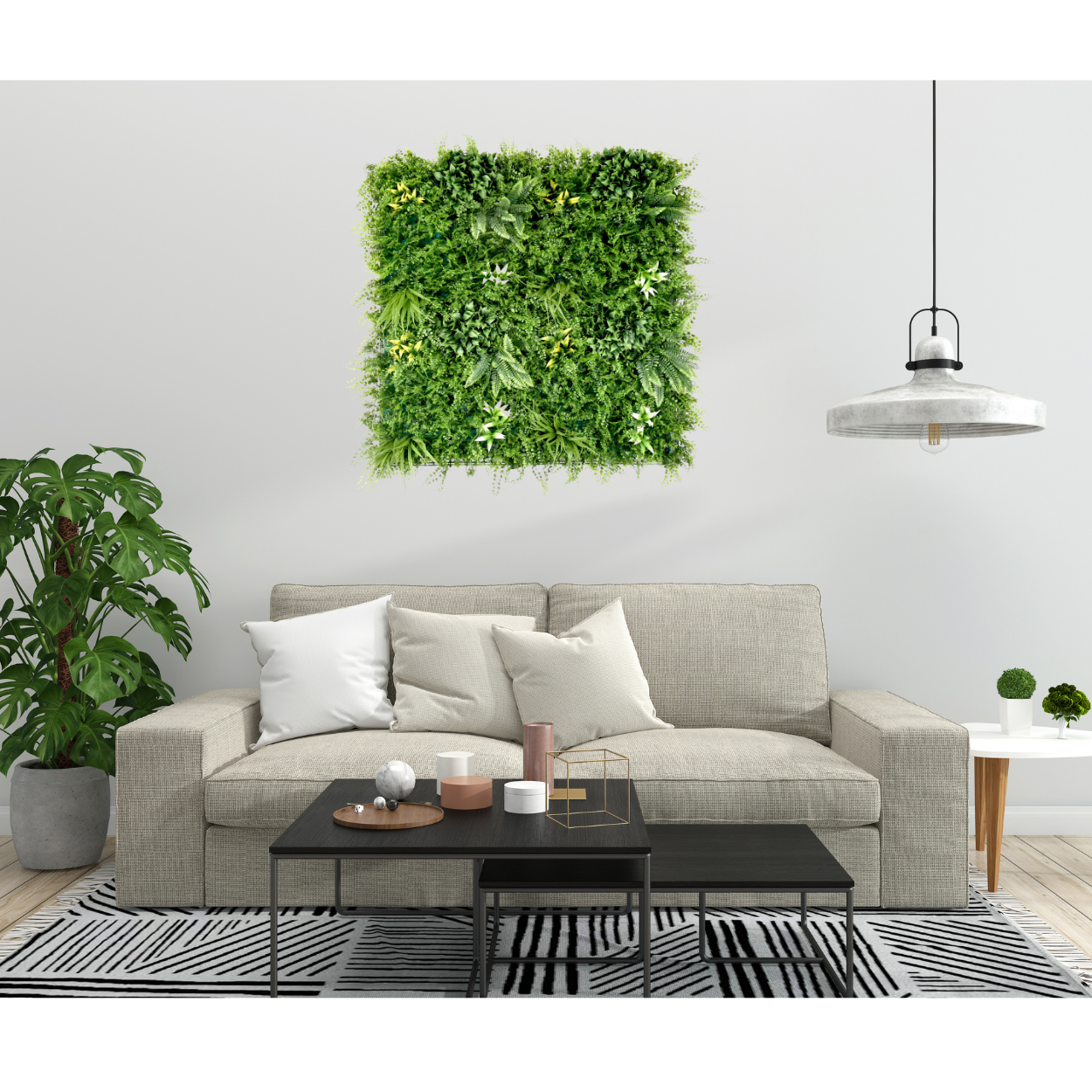 Beacon Fern - Artificial Living Wall Panel - 1m x 1m
