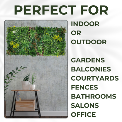 Lowther Green - Artificial Living Wall Panel - 1m x 1m