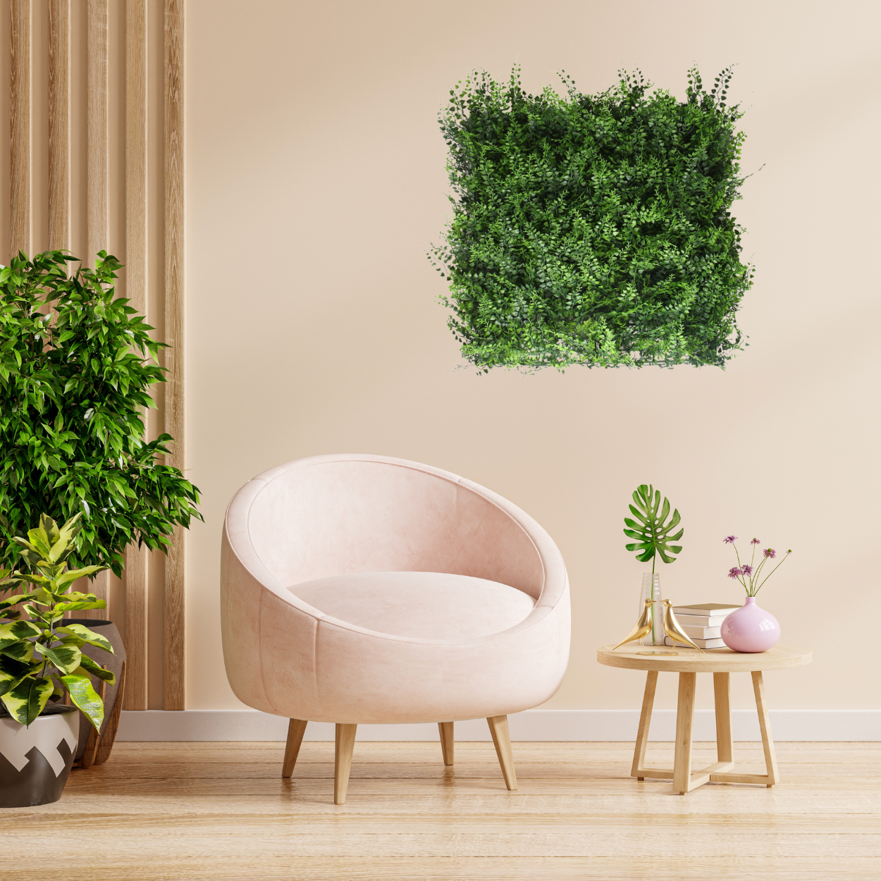 Fern - Artificial Living Wall Panel - 50cm x 50cm