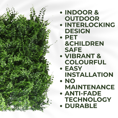 Fern - Artificial Living Wall Panel - 50cm x 50cm