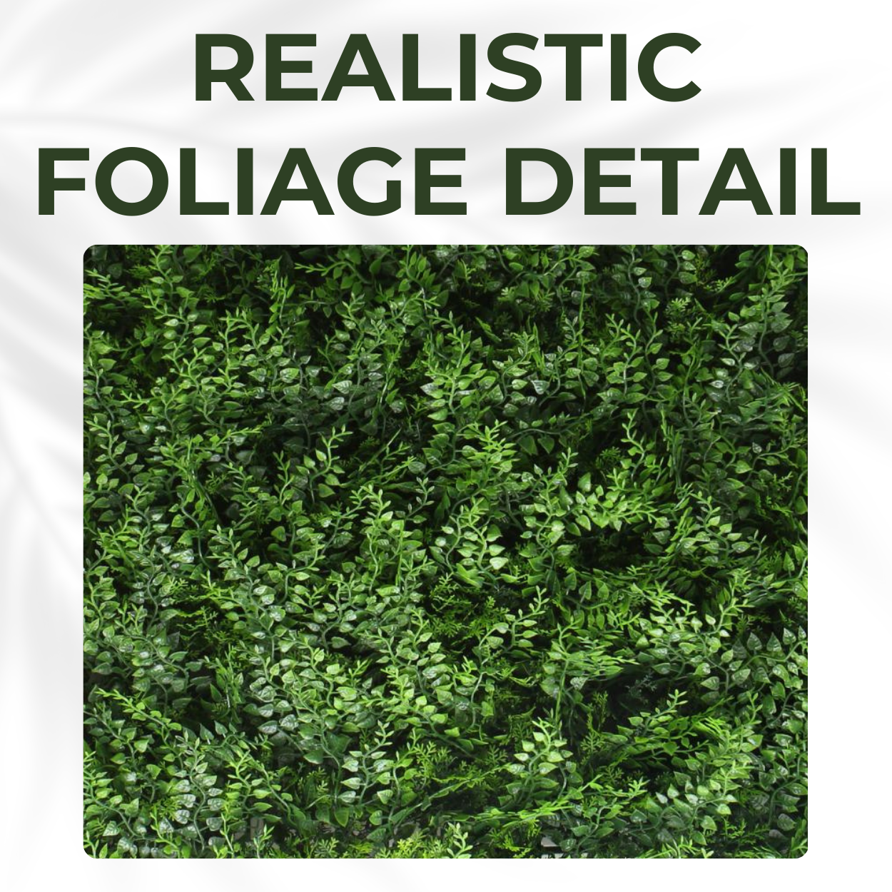 Fern - Artificial Living Wall Panel - 50cm x 50cm