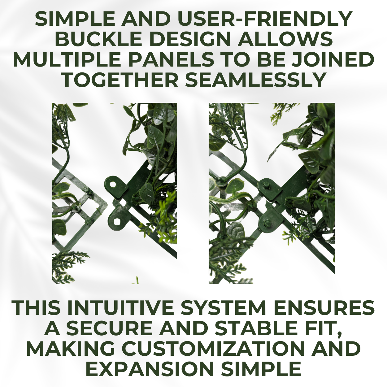 Fern - Artificial Living Wall Panel - 50cm x 50cm
