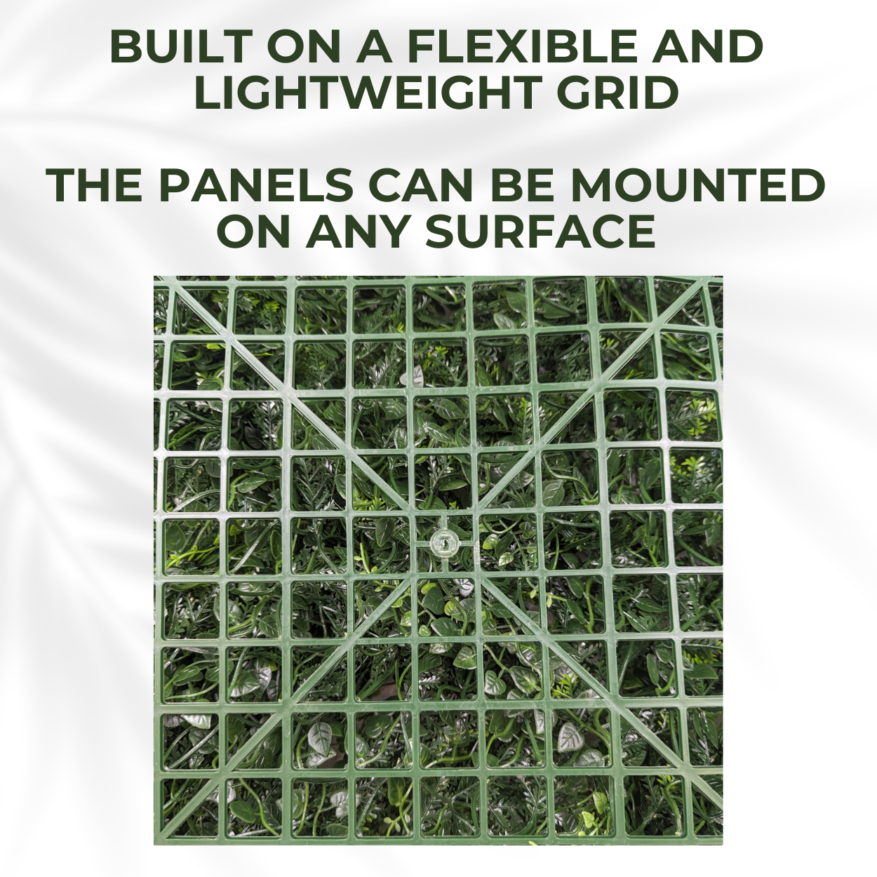 Fern - Artificial Living Wall Panel - 50cm x 50cm